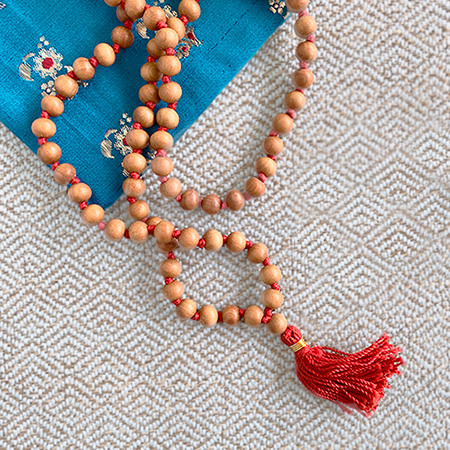 Light Sandalwood Mala Bracelet